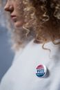 Woman With a Vote Pin