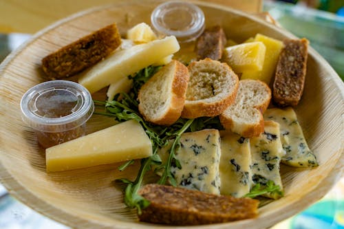 Close-Up Photo Of Sliced Cheese And Bread