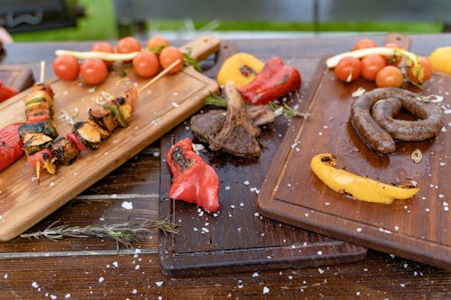 Close-Up Photo Of Meat On Wooden Chopping Board