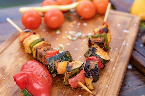 Close-Up Photo Of Skewers