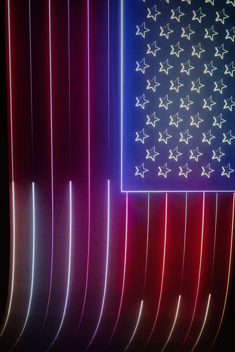 Neon American Flag