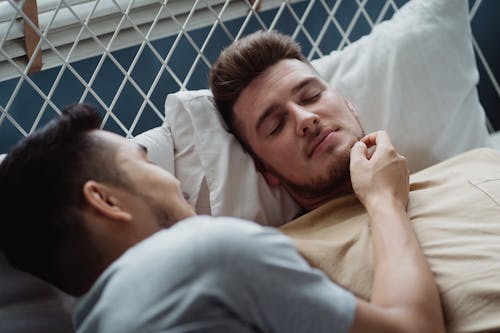 Free Male Couple Having A Relaxing Time Stock Photo