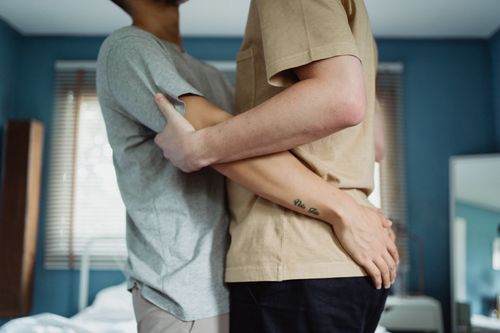 Two Unrecognizable Men Standing Closely and Hugging Each Other · Free ...