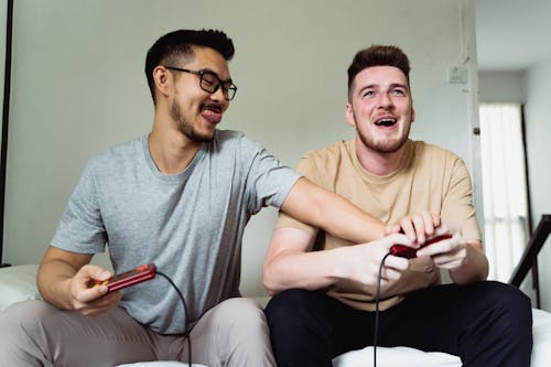 Two Men Playing Video Games