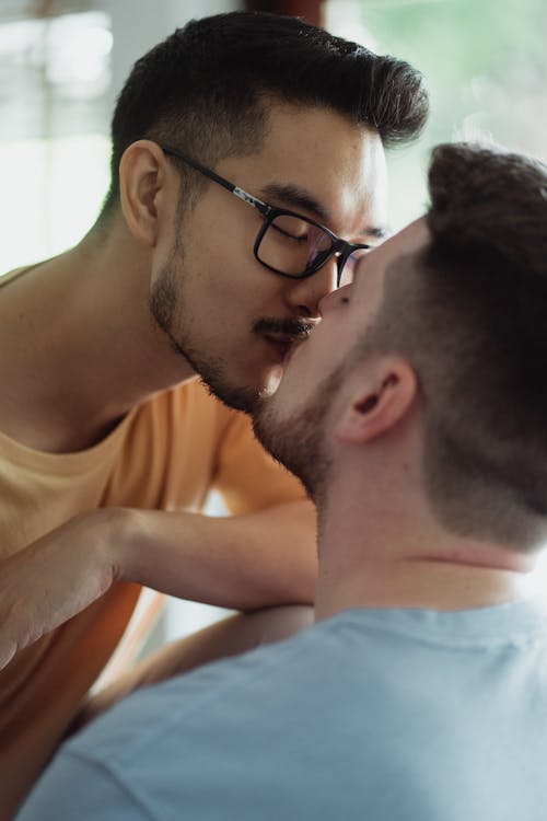 Two Men Kissing