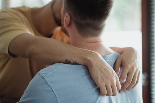 Two Men Kissing