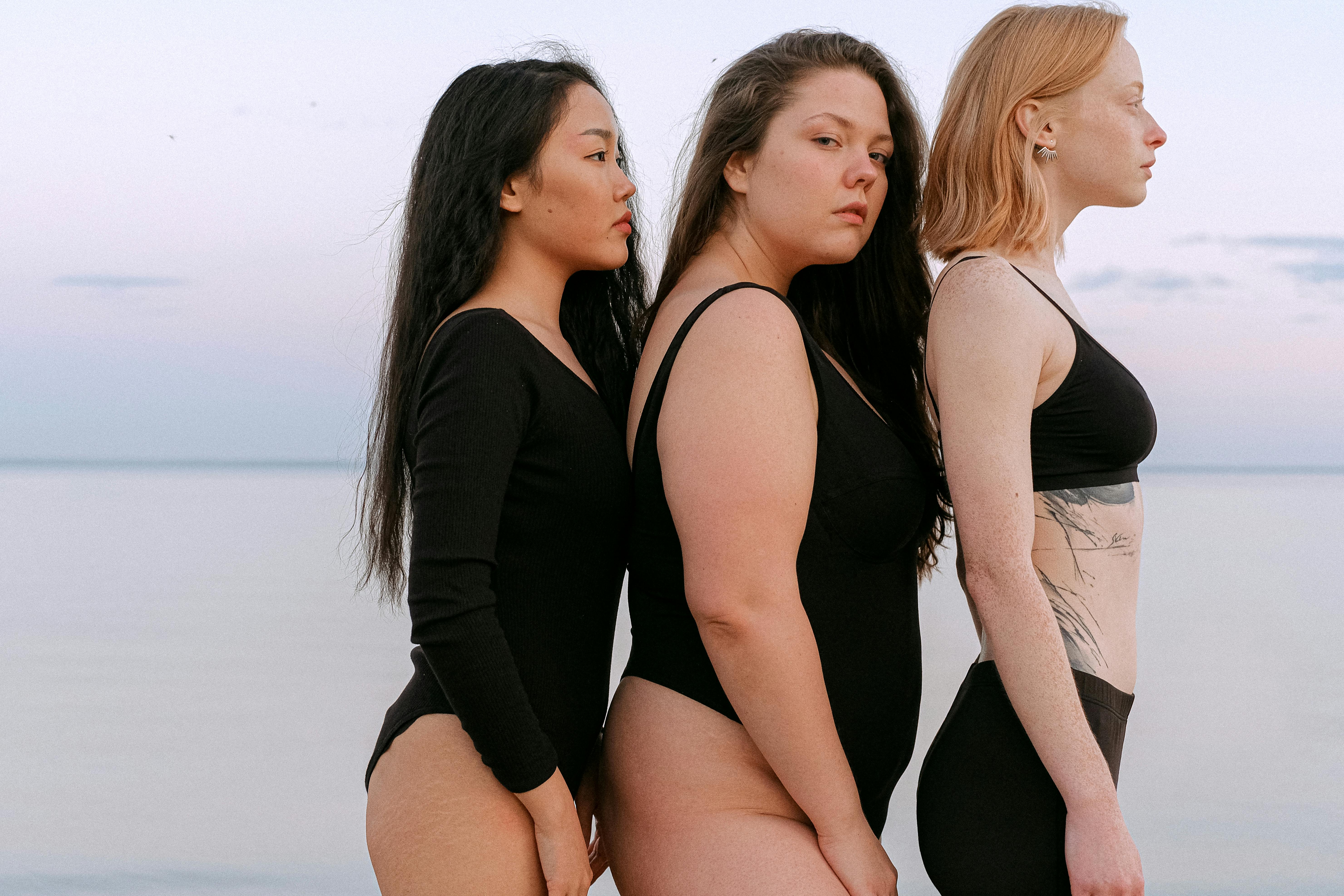 side view of women in different sizes