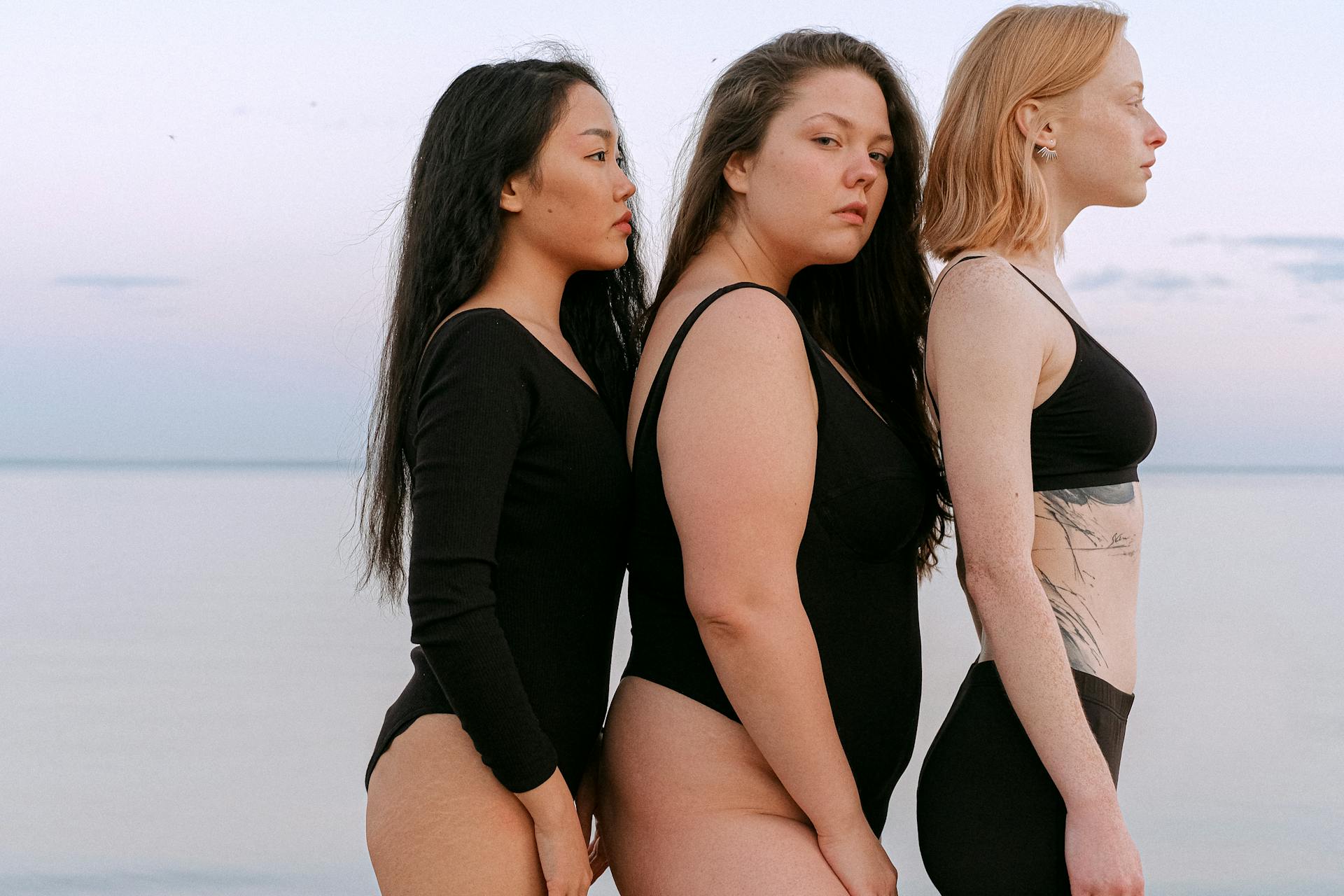 Side View of Women in Different Sizes