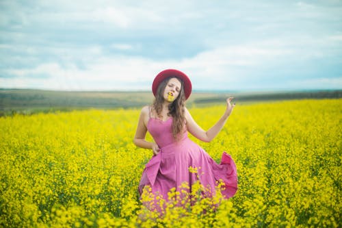 Photo Of Woman Wearing Pink Dress