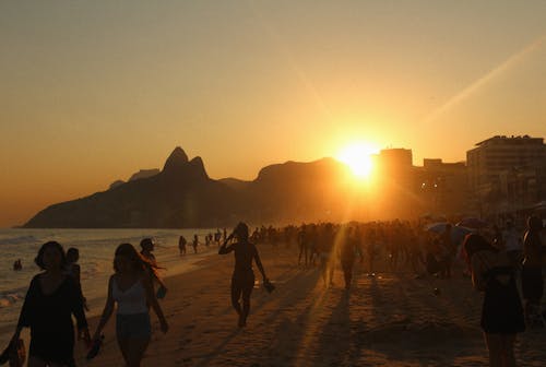 Kostenloses Stock Foto zu blick auf den strand, brasilien, goldenen sonnenuntergang