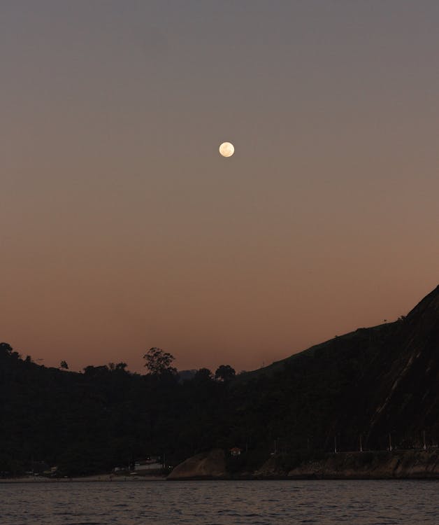 Free stock photo of full moon, night beach, road travel