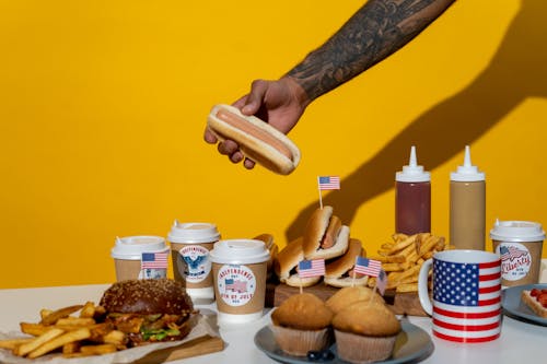 Fast Food Served on Table