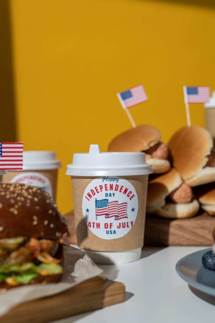 Fast Food Served On Table