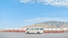 Gray Van on the Road