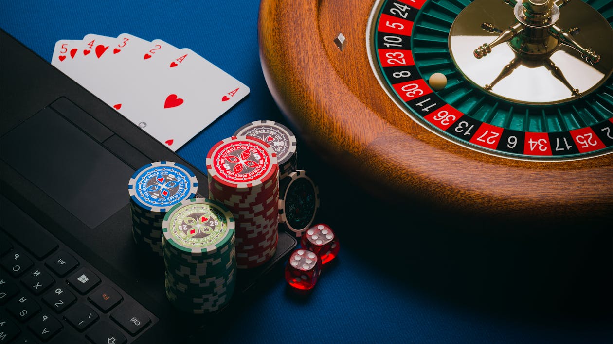 Free Casino Table In Close-up View Stock Photo