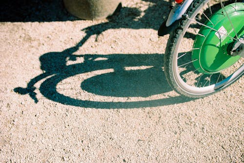 Wheel of a Bicycle in Close-up Photography