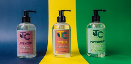 Free stock photo of cleaning product design, graphic design, hand sanitizer