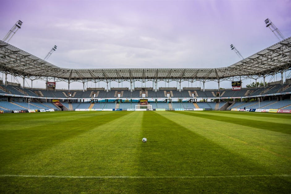 サッカー サッカー競技場 ズーム背景の無料の写真素材