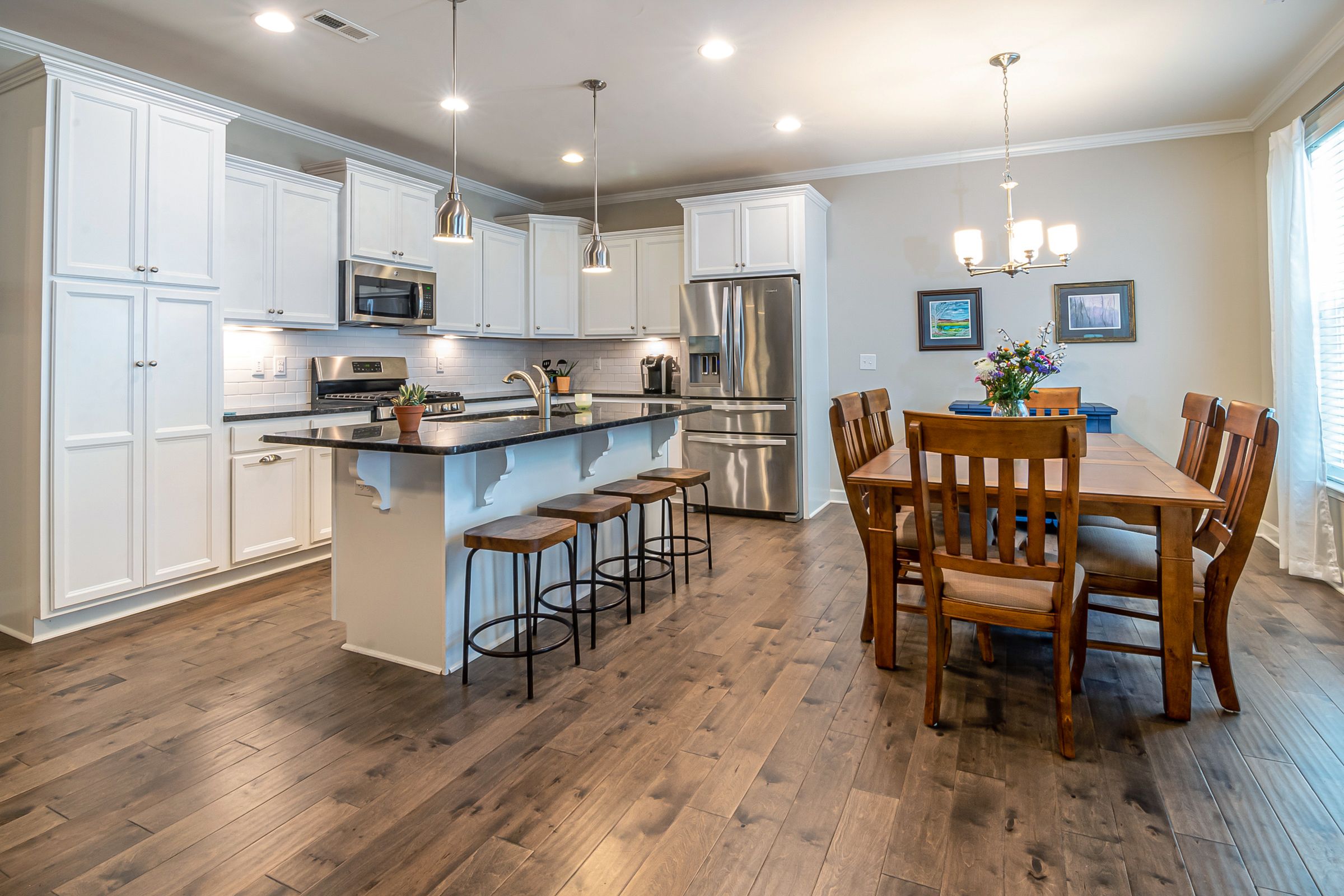 Bright modern kitchen ready for recurring maintenance cleaning