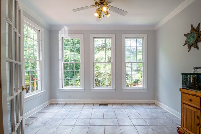 Sparkling crystal-clear window after professional cleaning