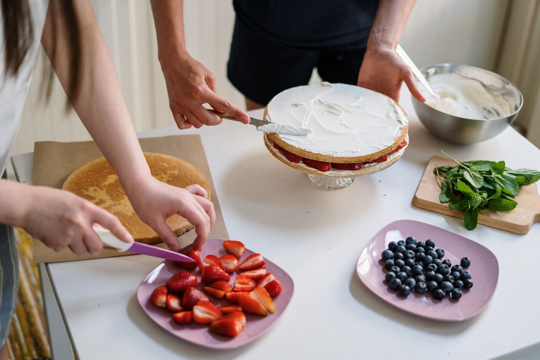 Creamy Philadelphia no-bake blueberry cheesecake with fresh blueberries on top