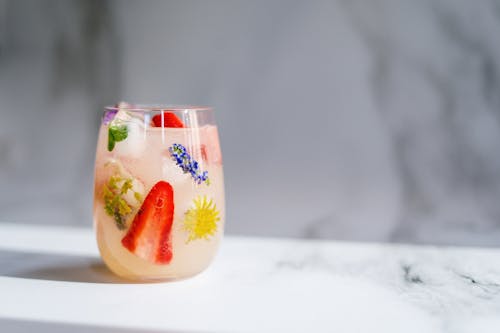 Free Refreshing Cold Drink on a Clear Glass Stock Photo