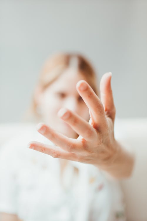 Portrait of a Woman Reaching with Her Hand