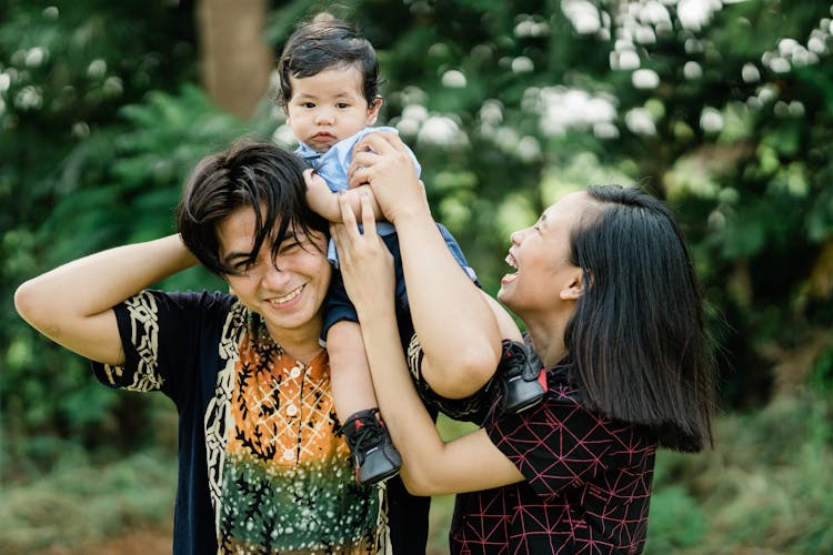 A Happy Family Smiling