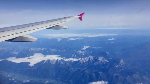 Free stock photo of airplane wing, mountains Stock Photo