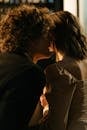 Man and Woman Kissing