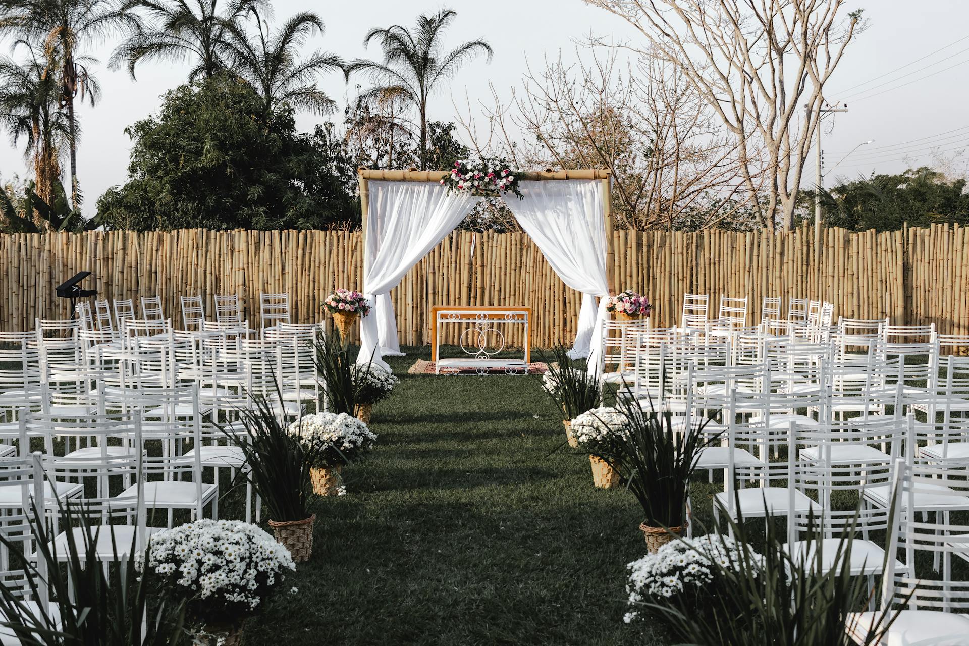 Vacant Seats on a Garden Wedding