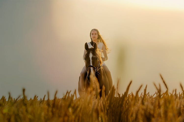 A Girl Riding A Horse