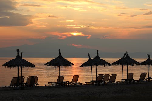 Gratis lagerfoto af abendsonne, direkte am strand, romantisch