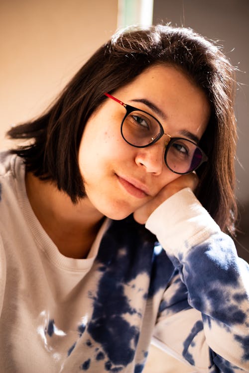 A Woman Wearing a Pair of Eyeglasses
