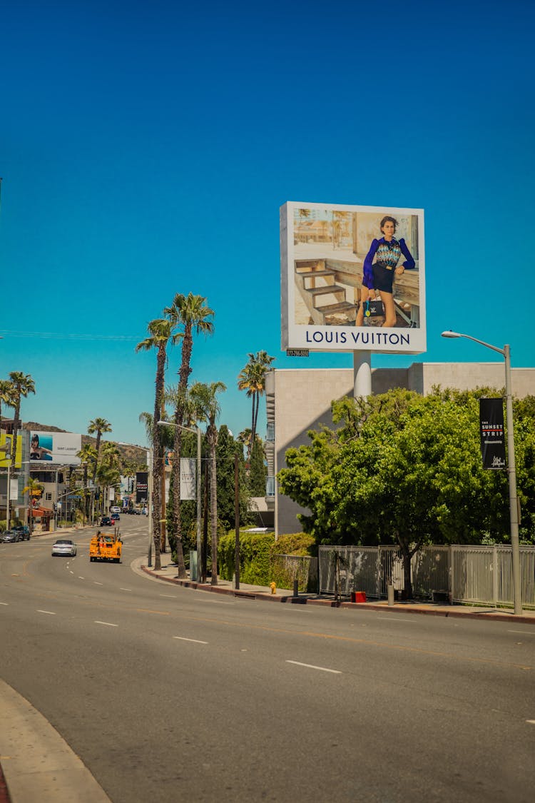 Louis Vuitton Billboard Near The Building 