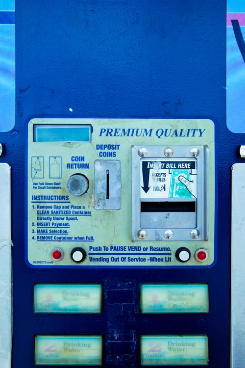 Close-up of a Coin and Bill insert on a Vending Machine · Free Stock Photo