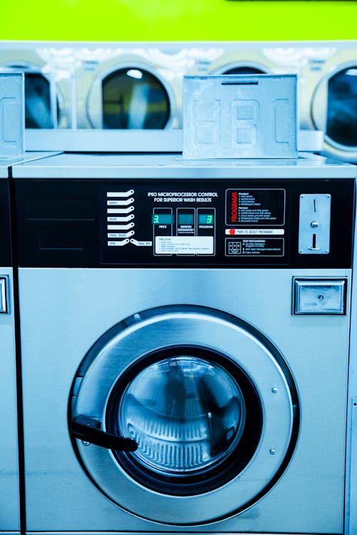 Free Gray Front Load Washing Machine Stock Photo