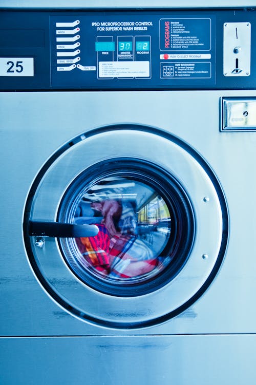 Free Gray Front Load Washing Machine Stock Photo