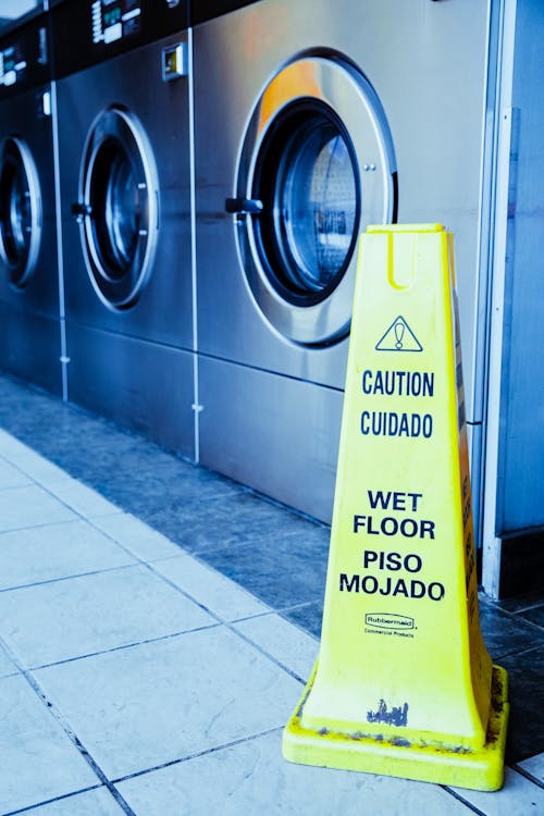 Yellow Caution Wet Floor Sign