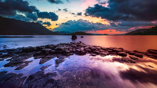 Foto d'estoc gratuïta de a l'aire lliure, costa de roques, Fons de pantalla 4k