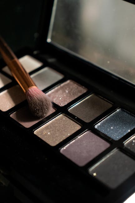 Black Make Up Palette and Brush Set · Free Stock Photo