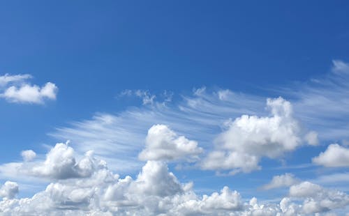 Free stock photo of blauer himmel, weiße wolken Stock Photo