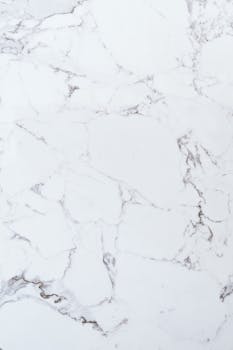 白色大理石纹理质感上乘，非常适合用作优雅的背景或设计元素