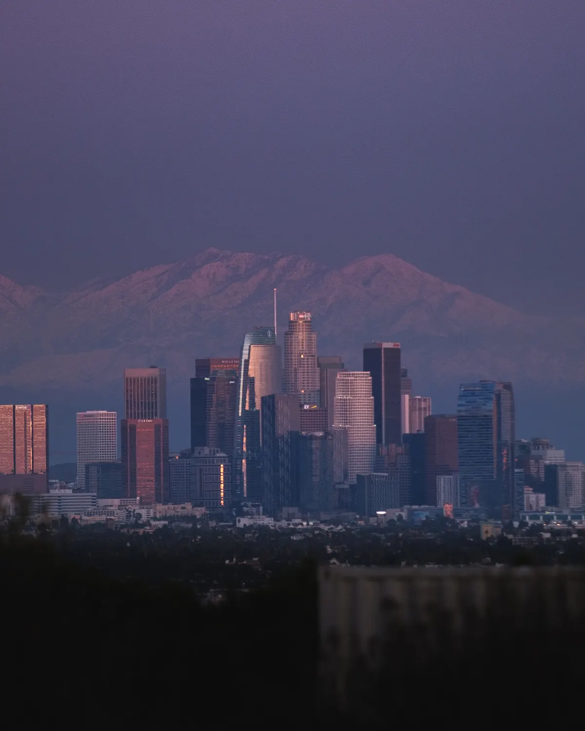 Aerial view of downtown Los Angeles skyline — host city for The Longevity Tour, Saturday July 18, 2026