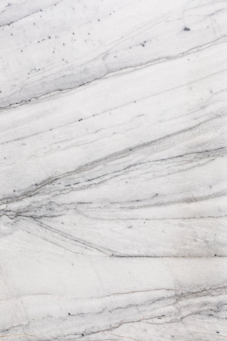 White Marble With Black Lines