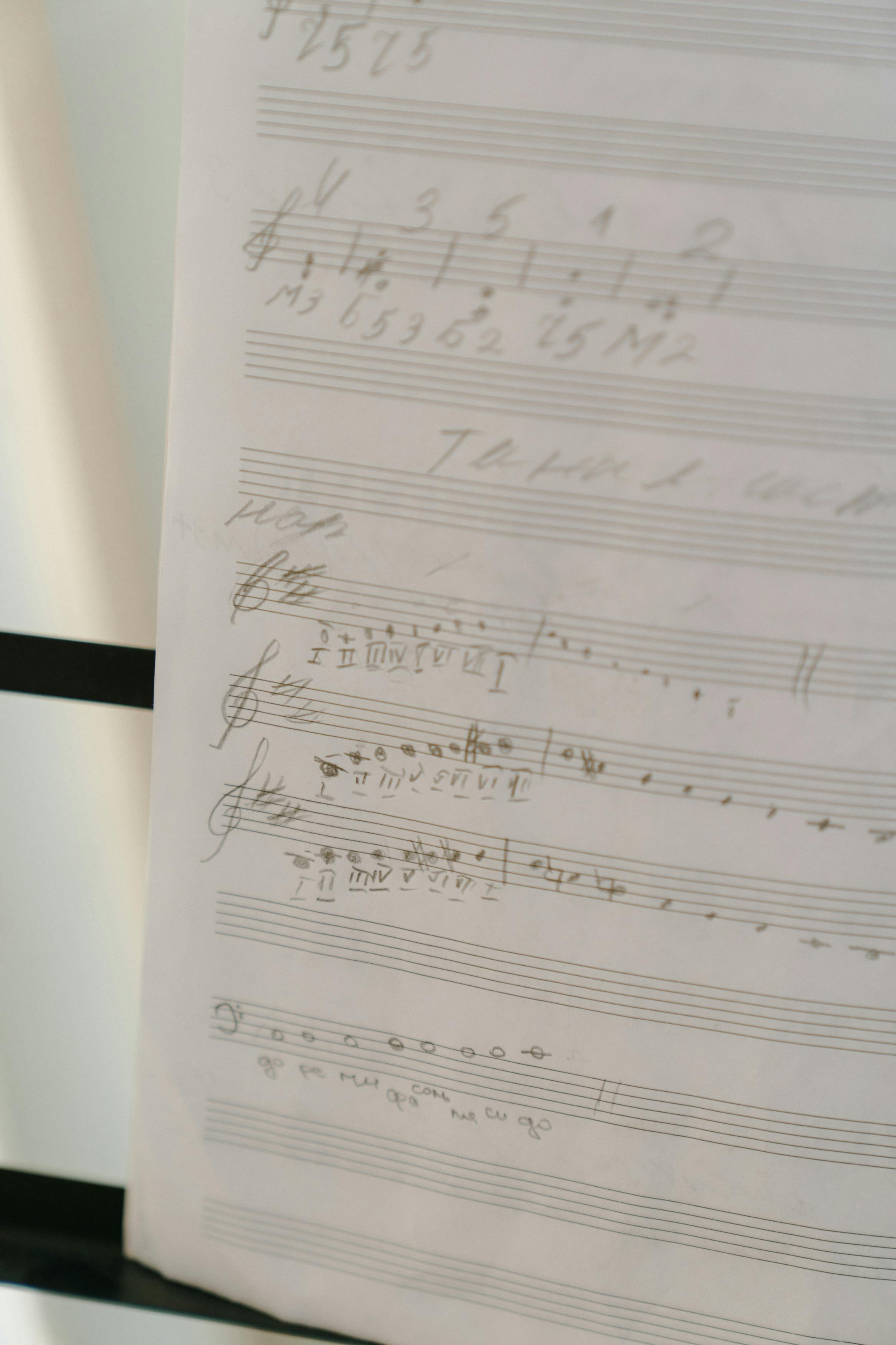 Very old handwritten sheet music hi-res stock photography and