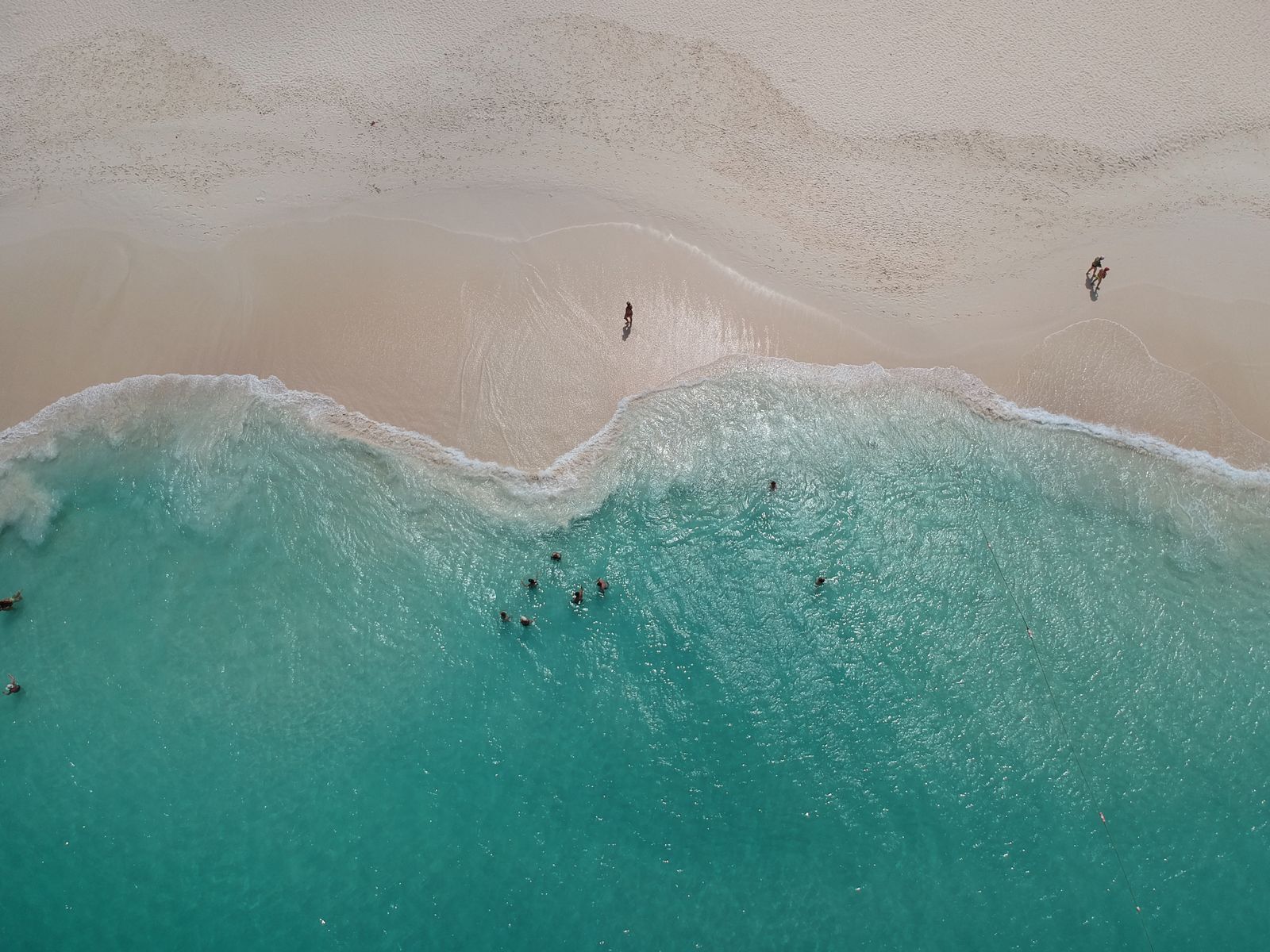 Aerial view of Aruba's turquoise coastline