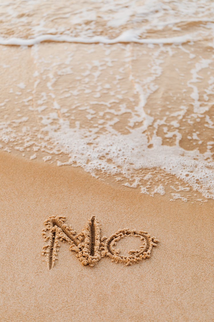 No Writing On Beach