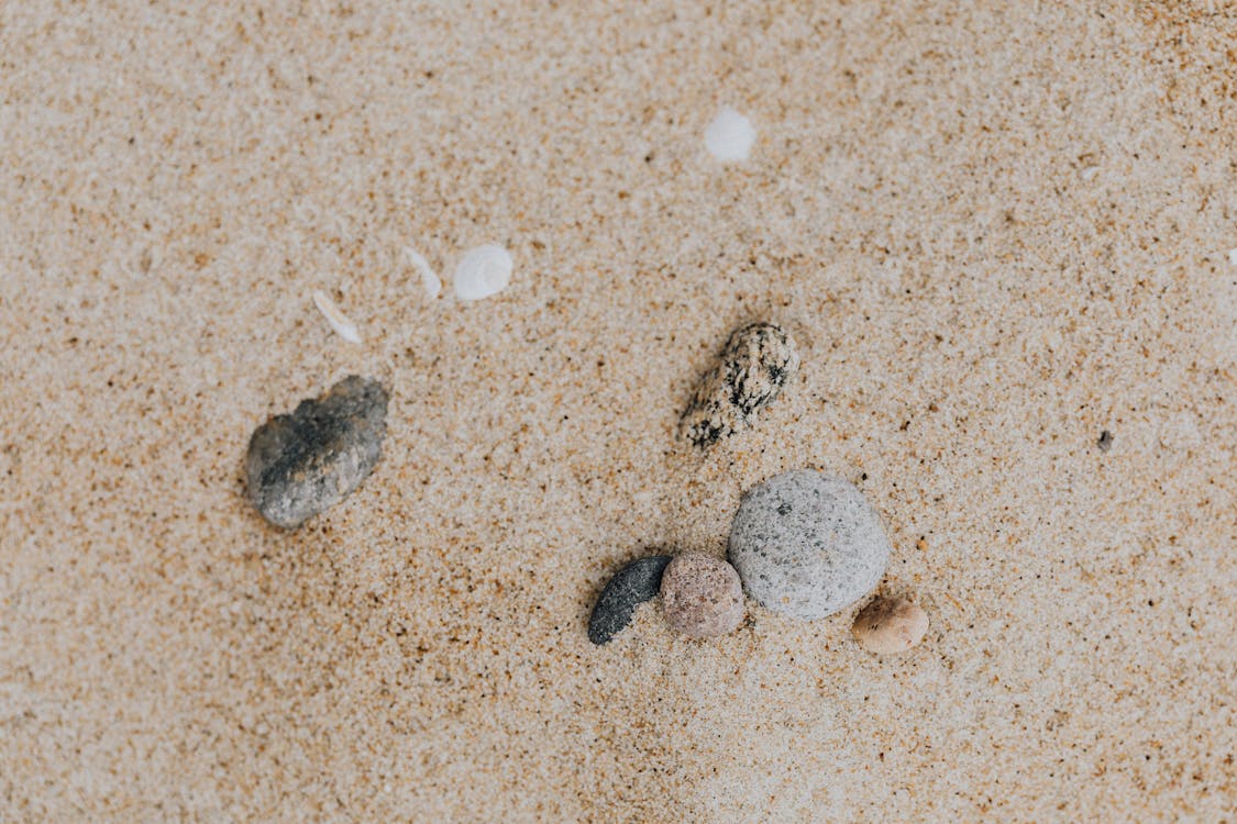 Free Brown and Gray Stones on Brown Sand Stock Photo