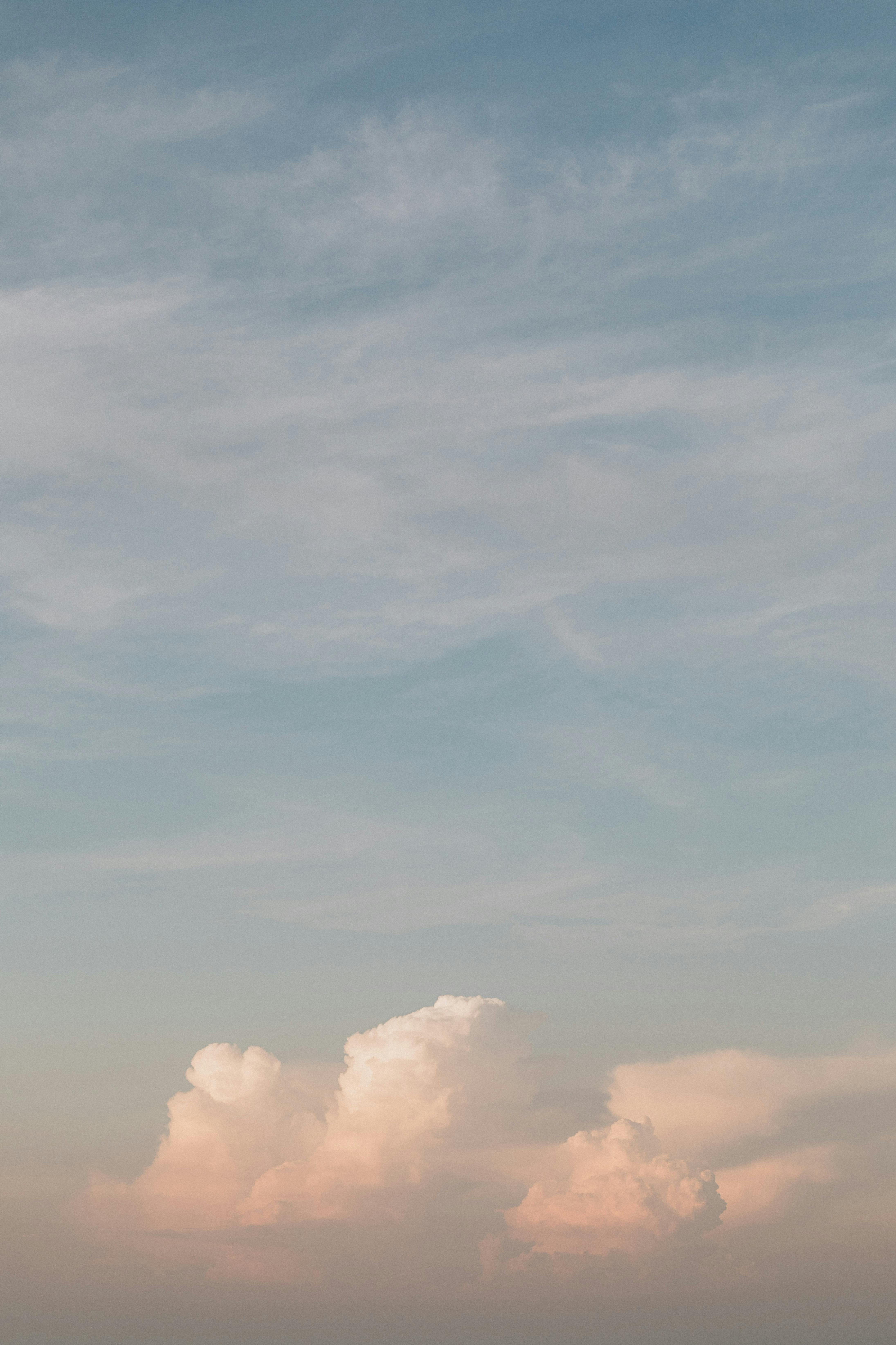 white clouds with blue sky